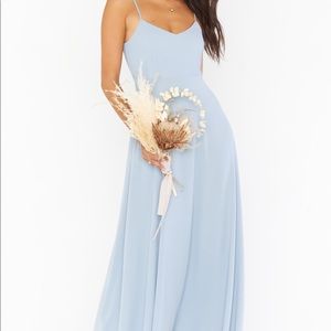 Show Me Your Mumu Faith Steel Blue Chiffon Size Small